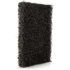 Fibra de uso profesional Scotch-Brite™ negra (P76) para limpieza pesada en metales, parrillas y quemadores