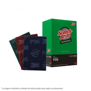 Fibra de mano Scotch-Brite™ 96 de colores, almohadilla de uso mediano para limpieza diaria de utensilios y equipos