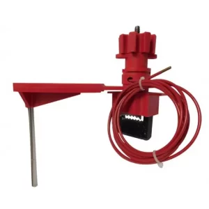 Bloqueo universal para válvulas con dispositivo de fijación principal, brazo de bloqueo y accesorio con cable, ideal para válvulas de volante, bola y mariposa