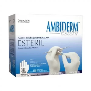 Guante estéril – Guante esteril de hule latex natural con diseño anatomico, ajuste perfecto y confortable, además, su