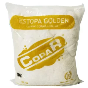 Estopa golden: La Estopa golden de algodón blanqueado 100 suave es usada en trabajos profesionales Compra en Guantes Ergo.
