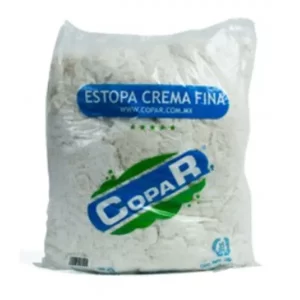 Estopa crema fina: La Estopa crema fina natural de algodón 100 suave es especial para limpiar pulir y encerar e ideales para Compra en Guantes Ergo.