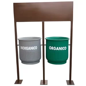 Contenedor recicla: Papelera fabricada en polietileno de media densidad estructura c patas preparada para anclar al piso area Compra en Guantes Ergo.