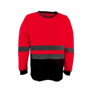 Playera manga larga alta visibilidad x espalda: 100 Poliéster X en la espalda con cinta reflejante Tejido que transporta el sudor al exterior para.