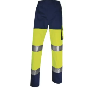 PANTALÓN TRABAJO ALTA VISIBILIDAD PANOSTYLE POLIÉSTER: Pantalón Cintura elástica en los laterales Alta visibilidad Clase 2 5 bolsillos incluye 1 para.