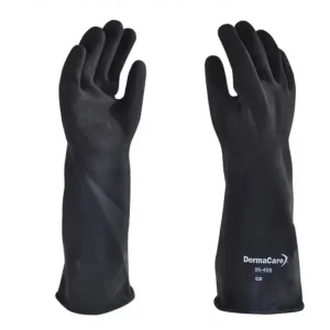 Guante negro 18 pulgadas: Guante de hule natural látex negro de 18 de largo 45 cms con puño rolado Guante ideal para el manejo de Compra en Guantes Ergo.