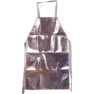 Mandil aluminizado: Mandil de rayón aluminizado diseñado para ser usado en ambientes industriales con temperaturas altas Ataduras Compra en Guantes Ergo.