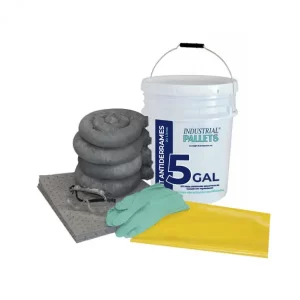 Econokit solo aceite: El Kit Antiderrames Sólo Aceite de 5 galones es práctico manejable y ligero Incluye protección personal para Compra en Guantes Ergo.