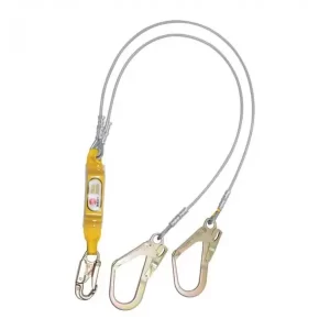 Cable contra caídas mod 681: Línea de acero que sirve para asegurar el arnés a un punto de anclaje mediante un gancho chico 147mm y una Compra en Guantes.