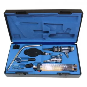 Estuche diagnóstico: Estuche de diagnostico compuesto de OTOSCOPIO y OFTALMOSCOPIO de bra óptica con tecnología Hardy con 18 5 Compra en Guantes Sergo.