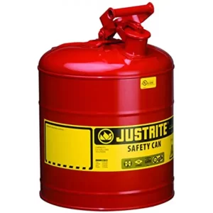 Latas tipo 1 inflamables: Todas las latas de seguridad Justrite Tipo I tienen tapas a prueba de fugas con cierre automático Cada lata Compra en Guantes.