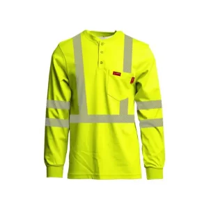 Playera henley alta visibilidad: Las camisetas henley de alta visibilidad ignfugas LAPCO FR le brindan la comodidad y seguridad que espera Compra en.