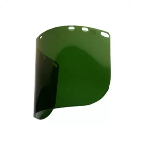 Protector facial verde oscuro: Protector facial para servicios industriales severos El patrón de agujeros universal se adapta a una gran Compra en Guantes.