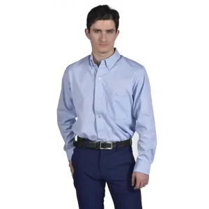 Camisa bonanza oxford: Camisa de manga larga con bolsa en el pecho ideal para trabajo ligero oficinas o casual Compra en Guantes Sergo.
