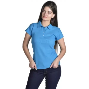 Playera dama tipo polo gold: Playera polo premium cuenta con tela suave y algodón peinado Compra en Guantes Sergo.
