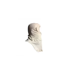 Escafandra nomex: Capucha de cara completa de doble capa de 18 de longitud en Nomex de tejido de punto en color blanco natural Compra en Guantes Sergo.